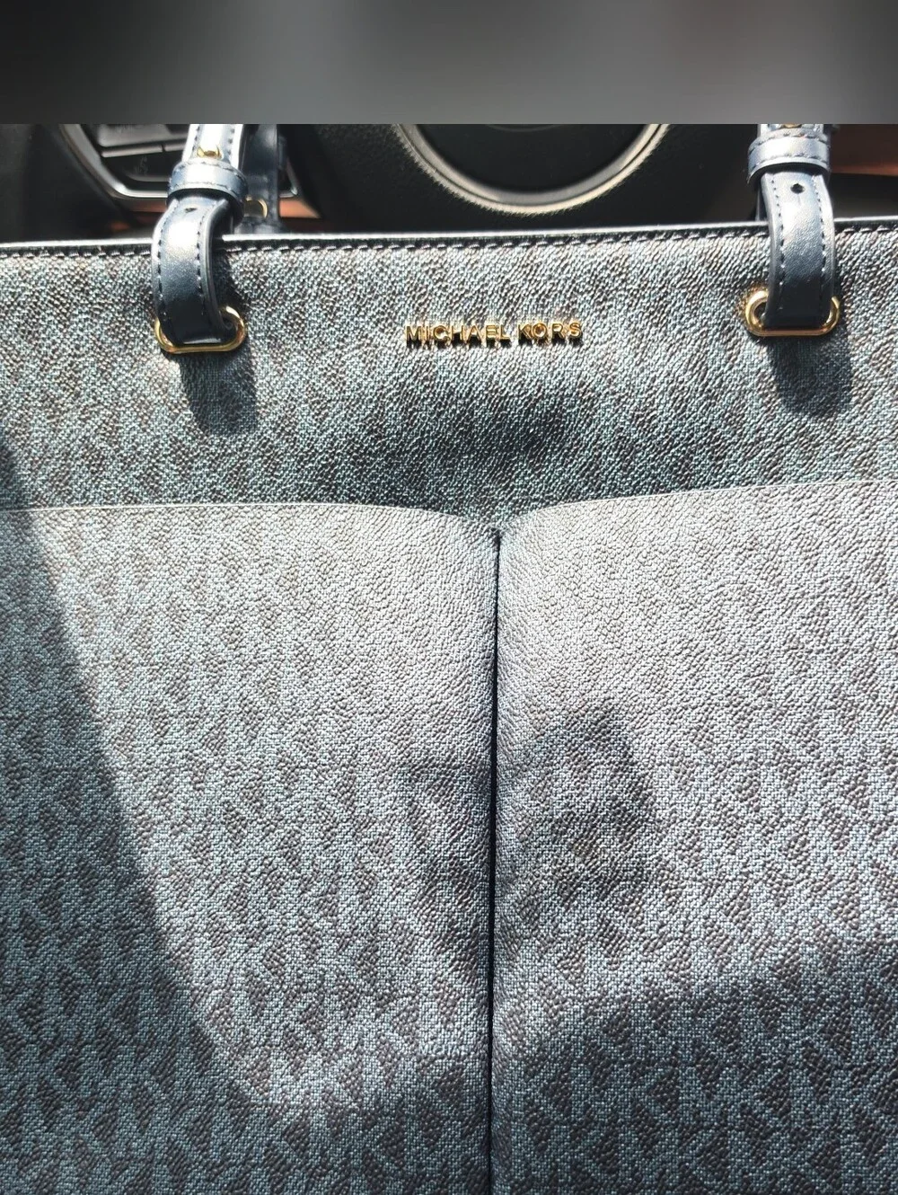 Michael Kors Navy Logo Tote Bag